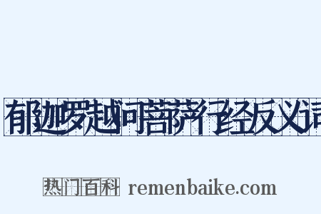 郁迦罗越问菩萨行经反义词是什么意思的图片